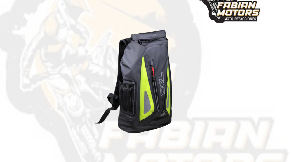 MOCHILA TECHX2 MOD. DR27 NEGRA/AMARILLO 25LTS