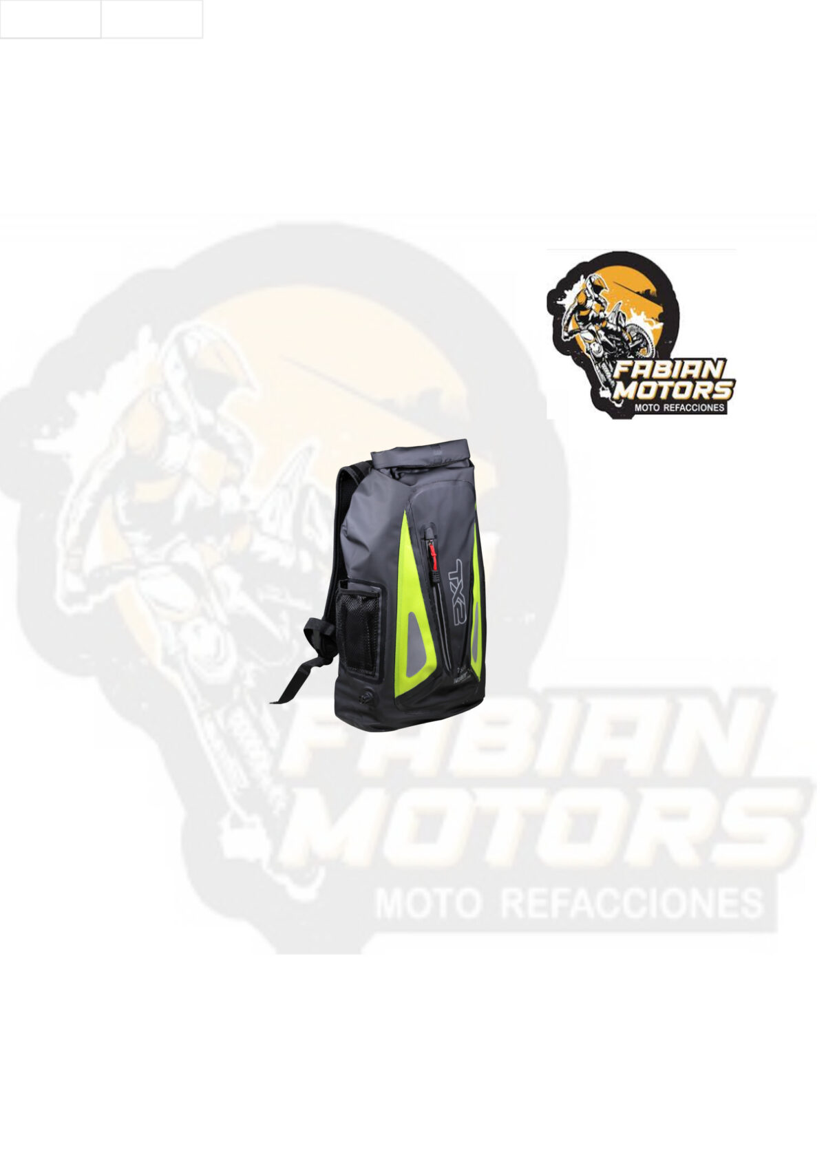 MOCHILA TECHX2 MOD. DR27 NEGRA/AMARILLO 25LTS