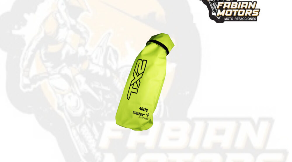 MALETA IMPERMEABLE TECHX2 DR02 AMARILLO FLUORESCENTE/NEGRA 40L