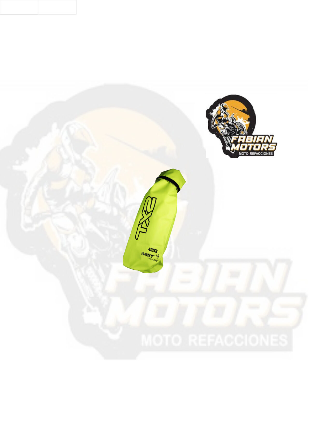 MALETA IMPERMEABLE TECHX2 DR02 AMARILLO FLUORESCENTE/NEGRA 40L