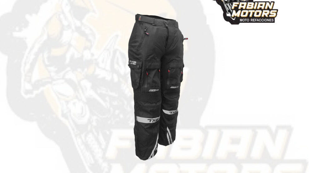 PANTALÓN PARA MOTOCICLISTA MUJER TECHX2 VISION NEGRO TALLA: CH (DE 1 A 4 PIEZAS)