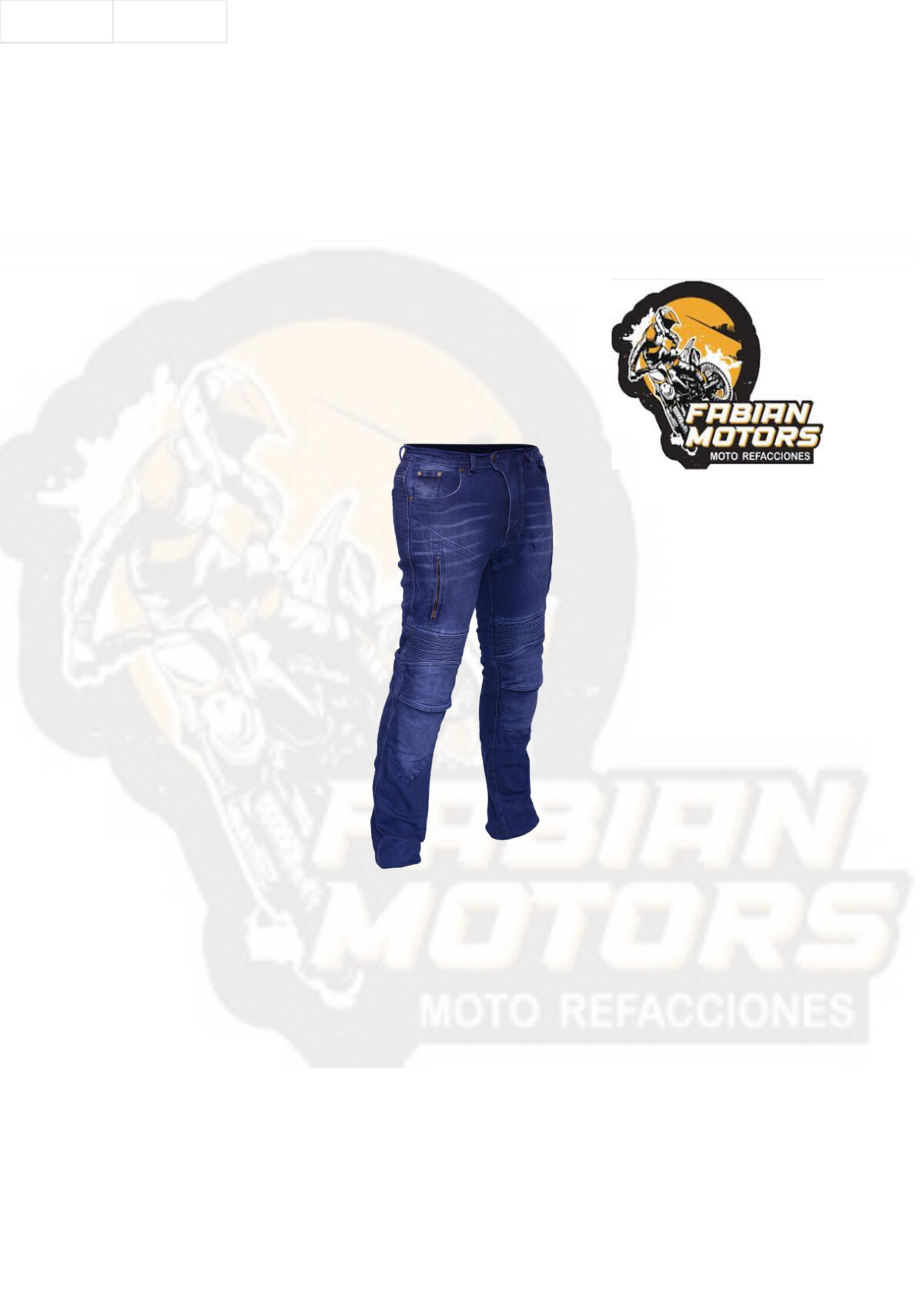 PANTALÓN PARA MOTOCICLISTA TECHX2 MEZCLILLA KEVLAR DENIM AZUL TALLA: EEG (DE 1 A 4 PIEZAS)