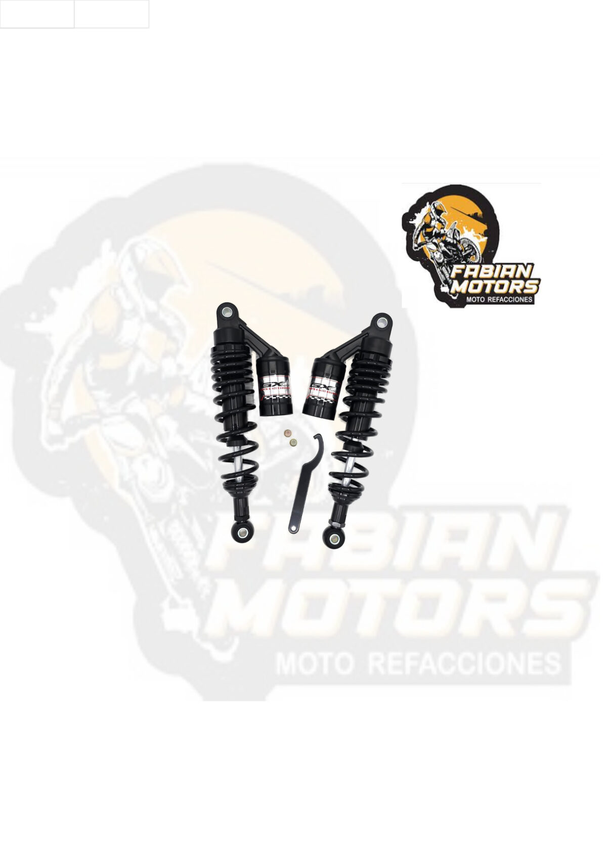 AMORTIGUADOR DE GAS TRASERO UNIVERSAL NEGRO (PAR)