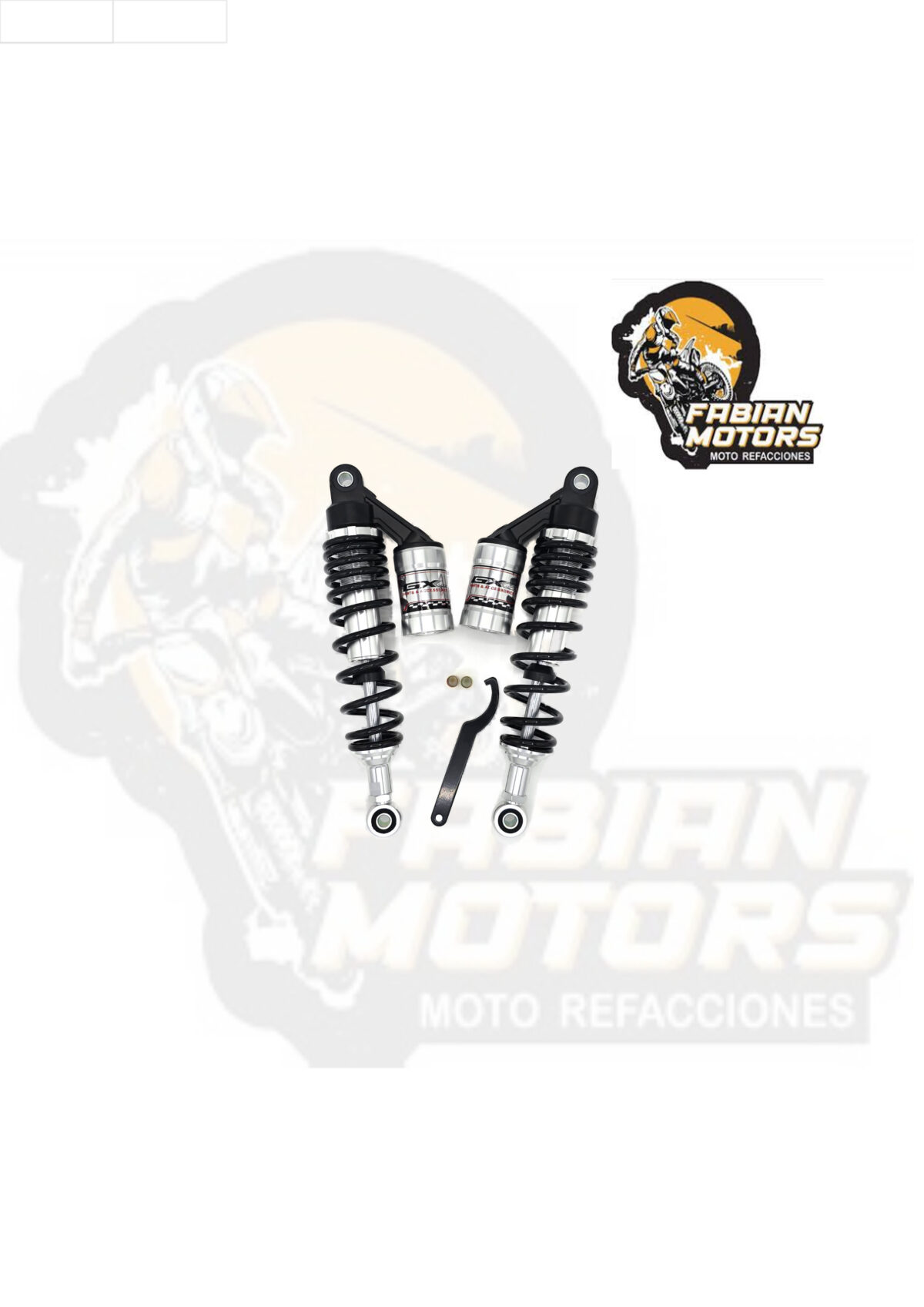 AMORTIGUADOR DE GAS TRASERO UNIVERSAL PLATA (PAR)