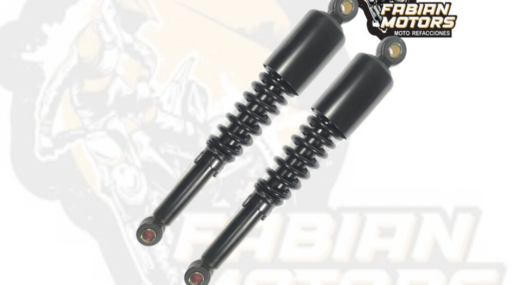 AMORTIGUADOR TRASERO NEGRO P/ FT-150 '18, P/ FT-125 '09-'18, P/ FT-150 GRAFITO,  P/ FT-125 TS, P/ DT-125 DELIVERY (PAR)