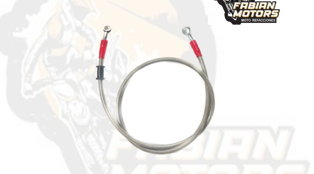 MANGUERA FRENO UNIVERSAL 1M PLATA/ROJO