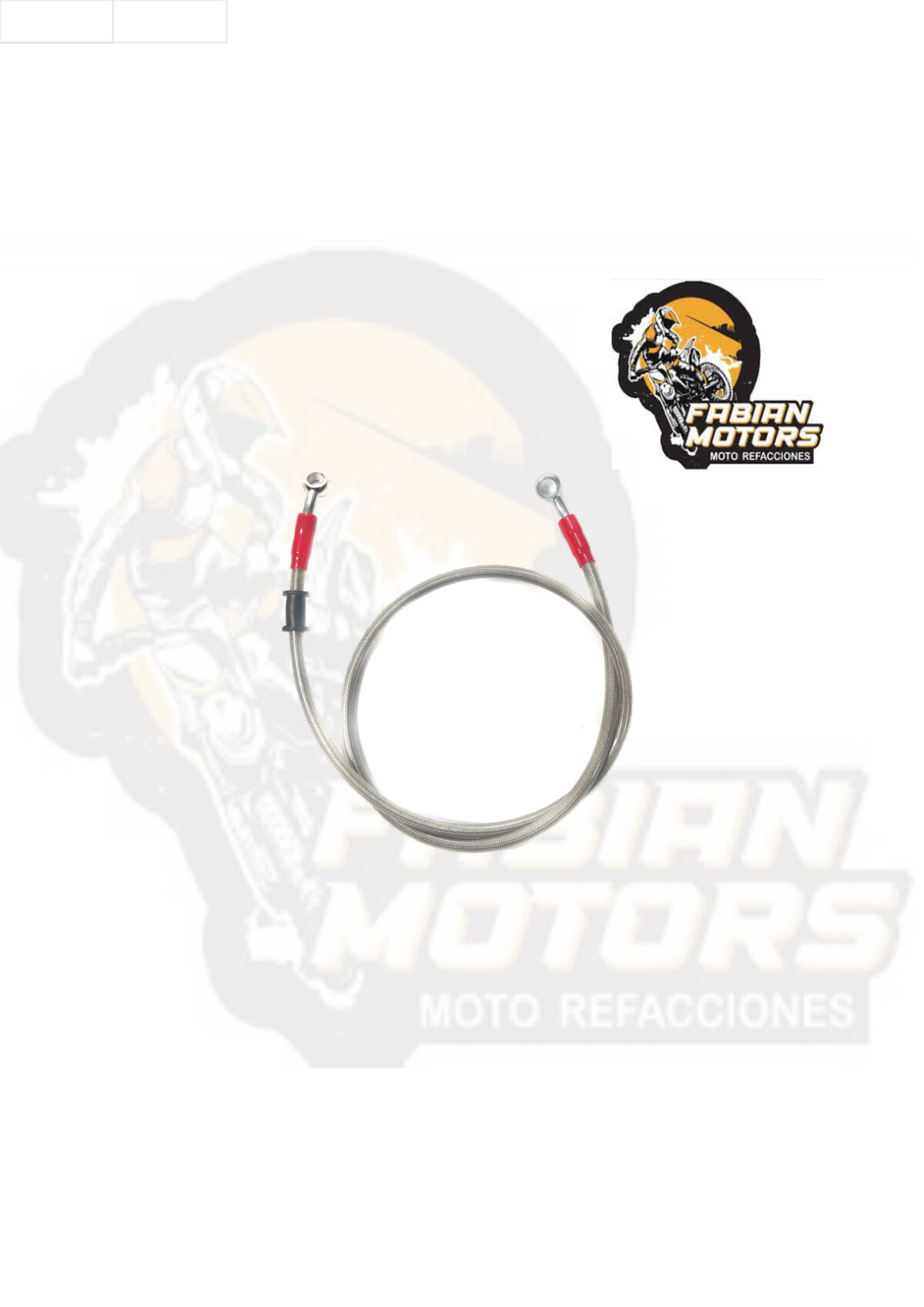 MANGUERA FRENO UNIVERSAL 1M PLATA/ROJO