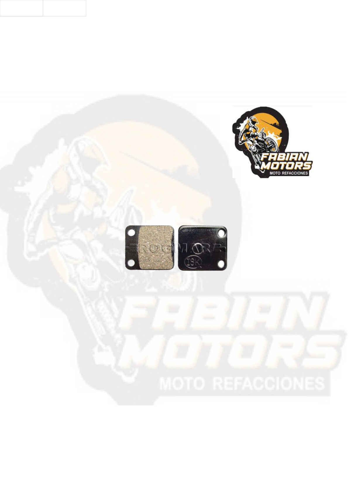 BALATAS ISK FRENO DISCO DELANTERAS P/ TITAN-125/ P/ PHANTOM-125/150 (JUEGO) TWN