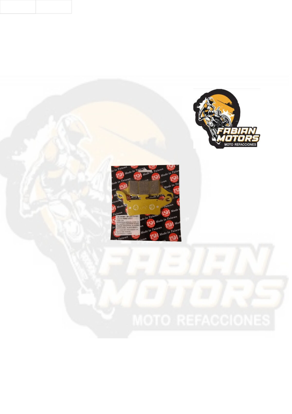 BALATAS ISK FRENO DISCO DELANTERAS P/ BWS-125 (JUEGO) TWN