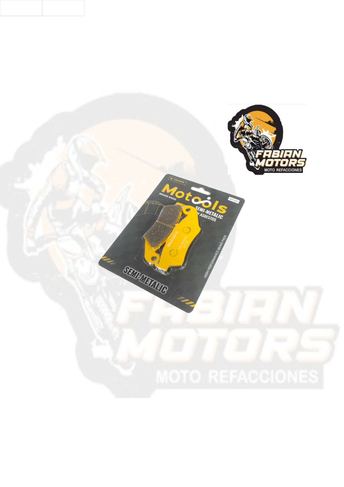 BALATAS DISCO DELANTERAS MOTOOLS (185) P/ NXR-125/150 BROS, P/ XR-150L, P/ XR-125, P/ XR250, P/ CRF 125F, P/ CRF 150F, P/ XR250, P/ XR400, P/ DRZ-250, P/ DR650, P/ DR350, P/ RM, RMX 250, P/ YZ125, P/ YZ250, P/ YZ400 (JUEGO)