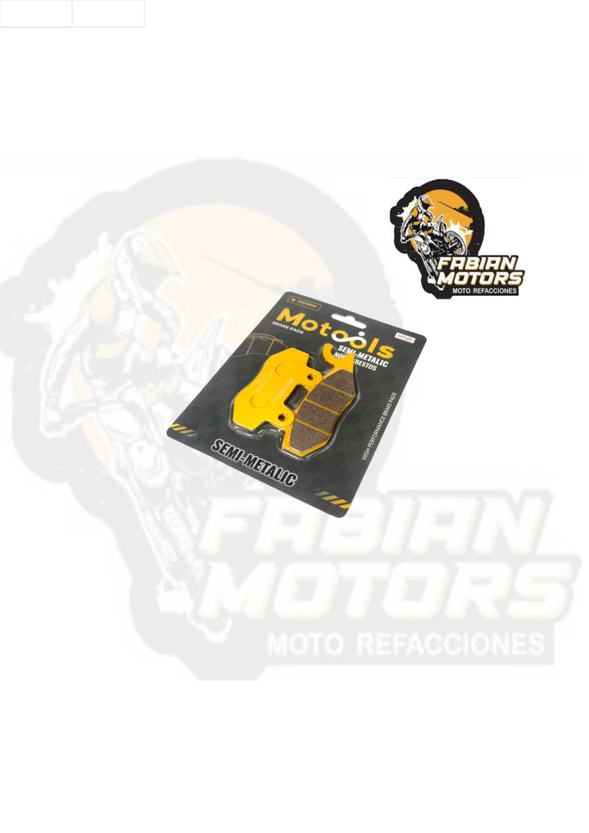 BALATAS DISCO DELANTERAS MOTOOLS (165) P/ FT-150, P/ 170Z, P/ 150Z, P/ RT200, P/ RT-250, P/ FT200, P/ DM300, P/ DM250, P/ AT110 SPORT, P/ 150DZ, P/ 250Z, P/ VORT-X 300, P/ 200Z, P/ FT150 GT (JUEGO)