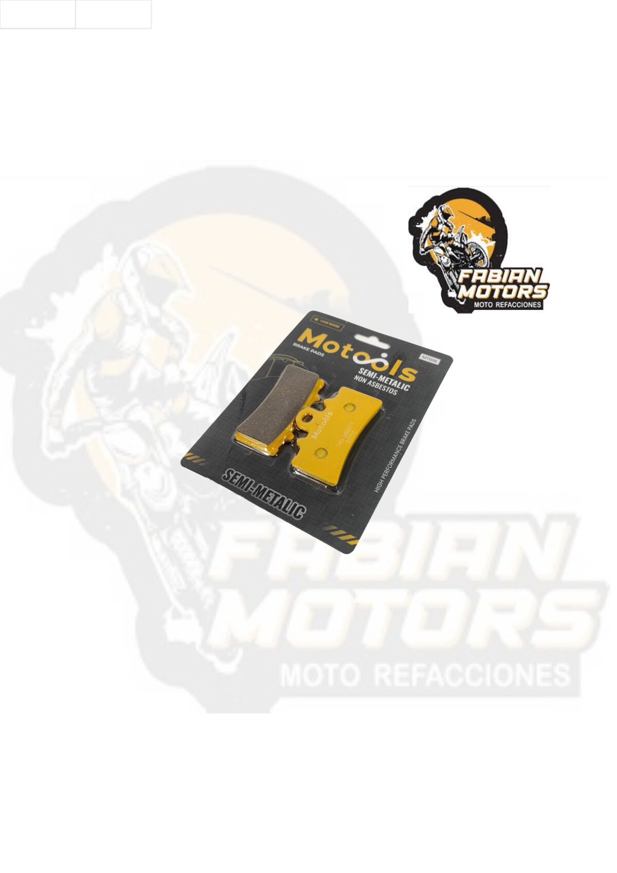 BALATAS DISCO DELANTERAS MOTOOLS (606) P/ DOMINAR 400UG, P/ DOMINAR 400 TOURING, P/ DOMINAR 250, P/ BMW G310R, P/ RC390, P/ DUKE 200, P/ DUKE 250 (JUEGO)