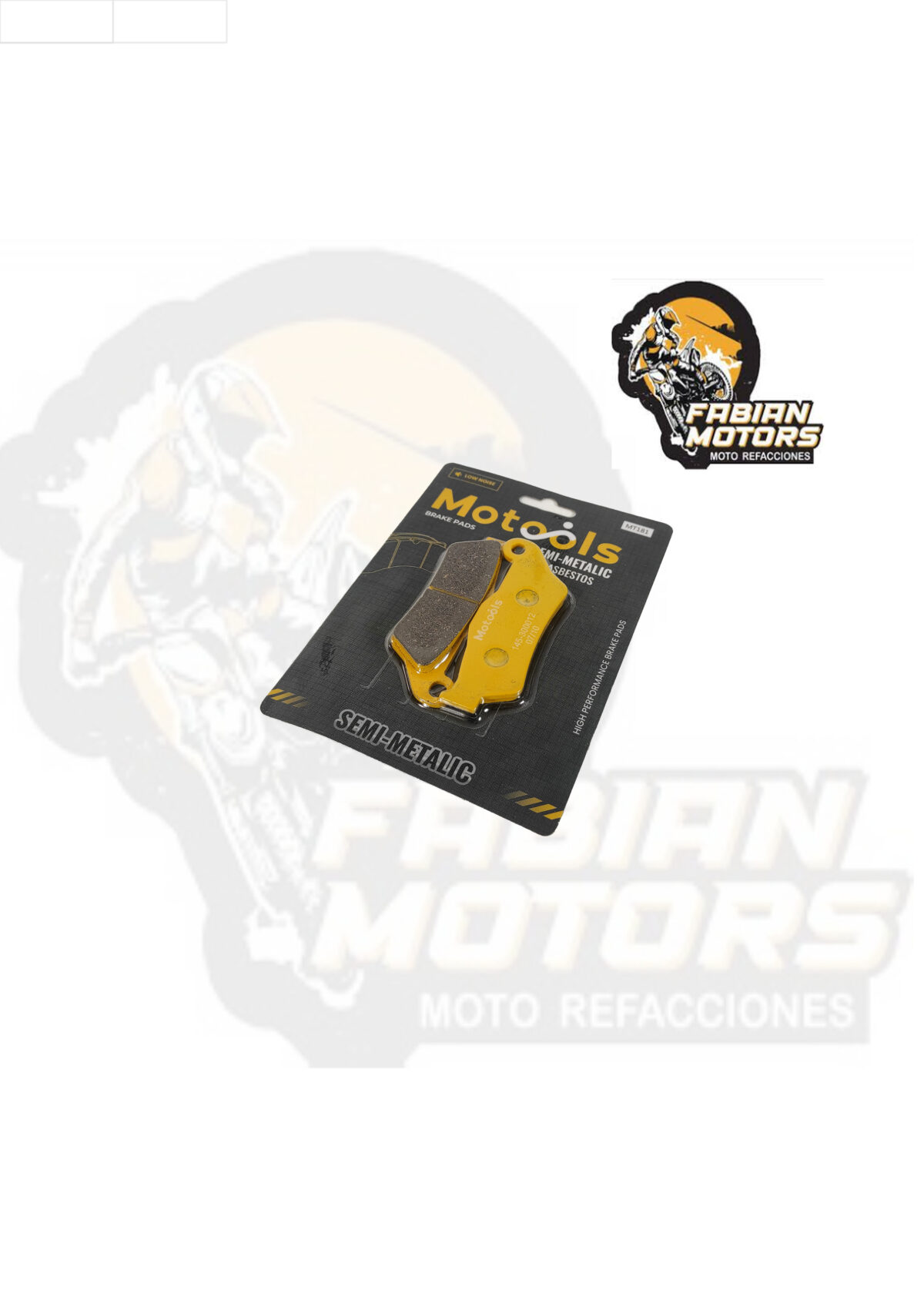 BALATAS DISCO DELANTERAS MOTOOLS (181) P/ NS200, P/ NS160, P/ AS200, P/ RS200, P/ AVENGER 220, P/ FZ16, P/ DOMINAR 400 (JUEGO)