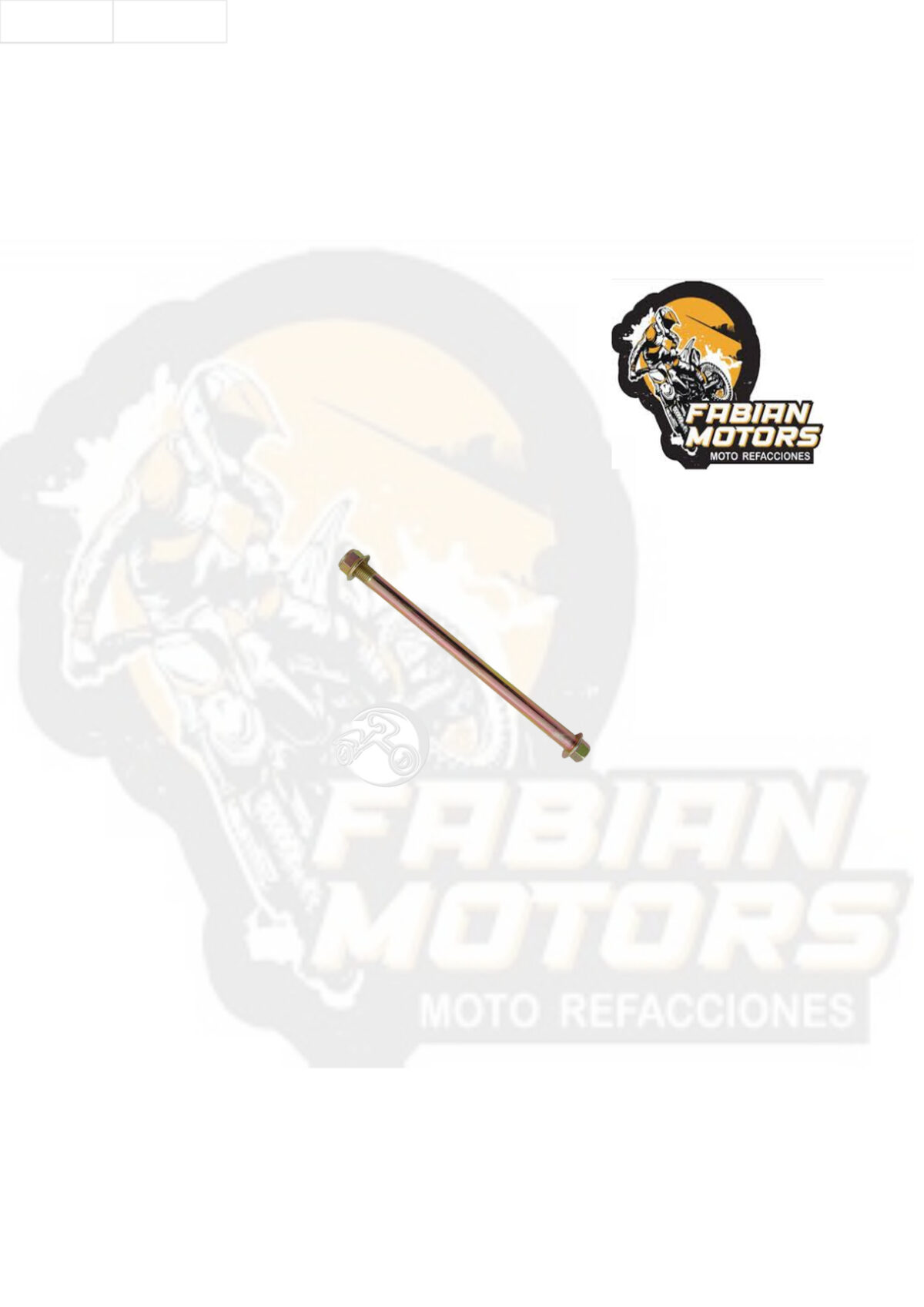 EJE RUEDA DELANTERA C/ TUERCA P/ YBR-125 EXPRESS (PRECIO POR PIEZA) (VENTA MINIMA 5 PIEZAS)
