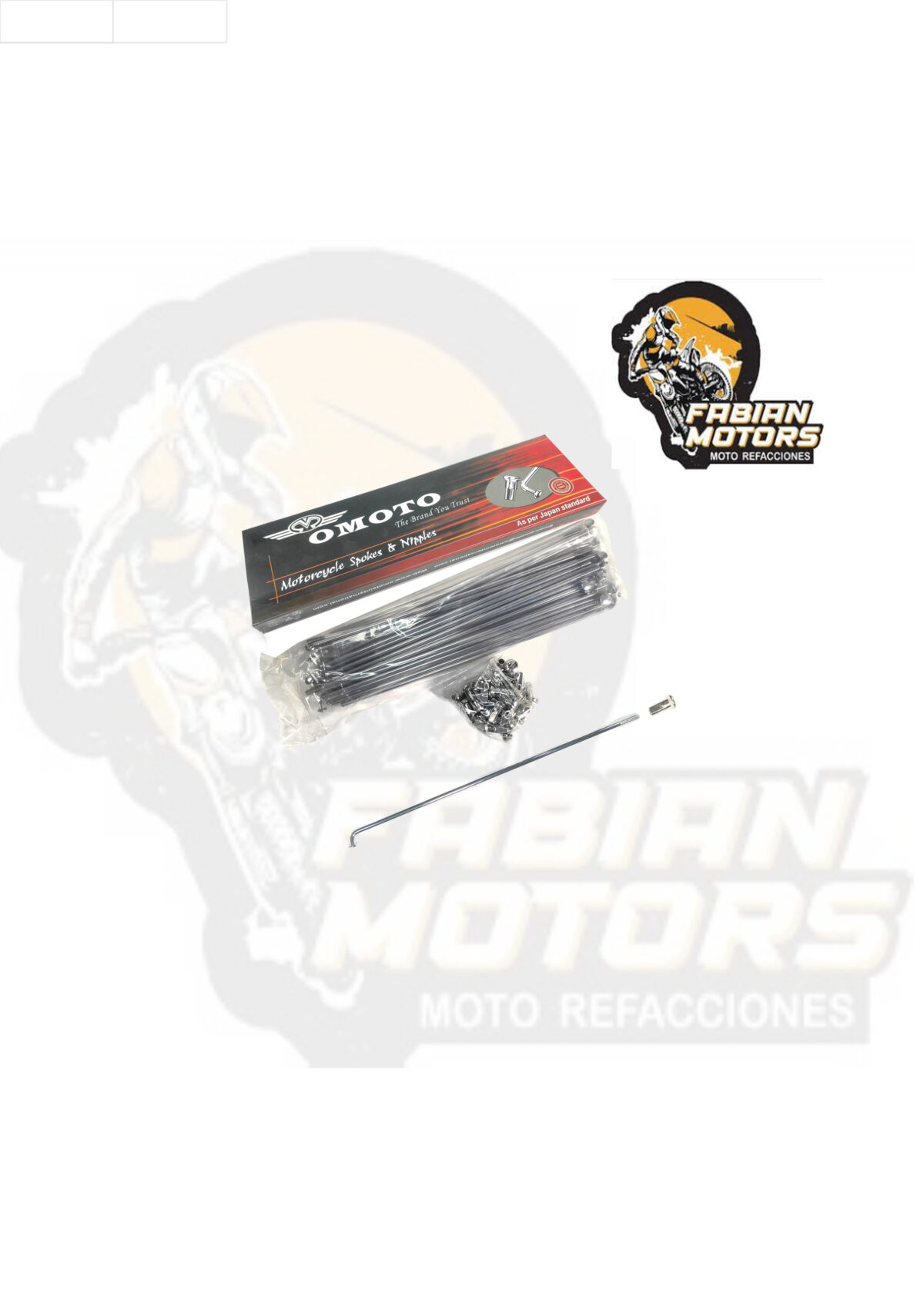 RAYO C/ NIPLE DELANTERO P/ NXR 125/150 BROS (PIEZA) (COMPRA MININA POR CAJA 36 PZAS)