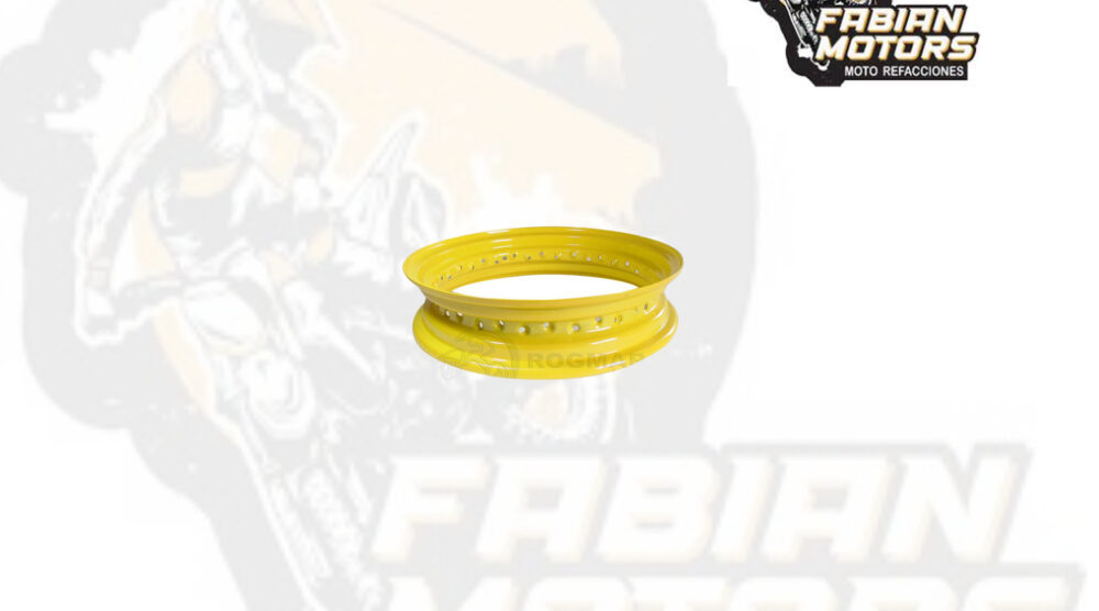 RIN TRASERO ALUMINIO AMARILLO P/ DM-150 '14-'18
