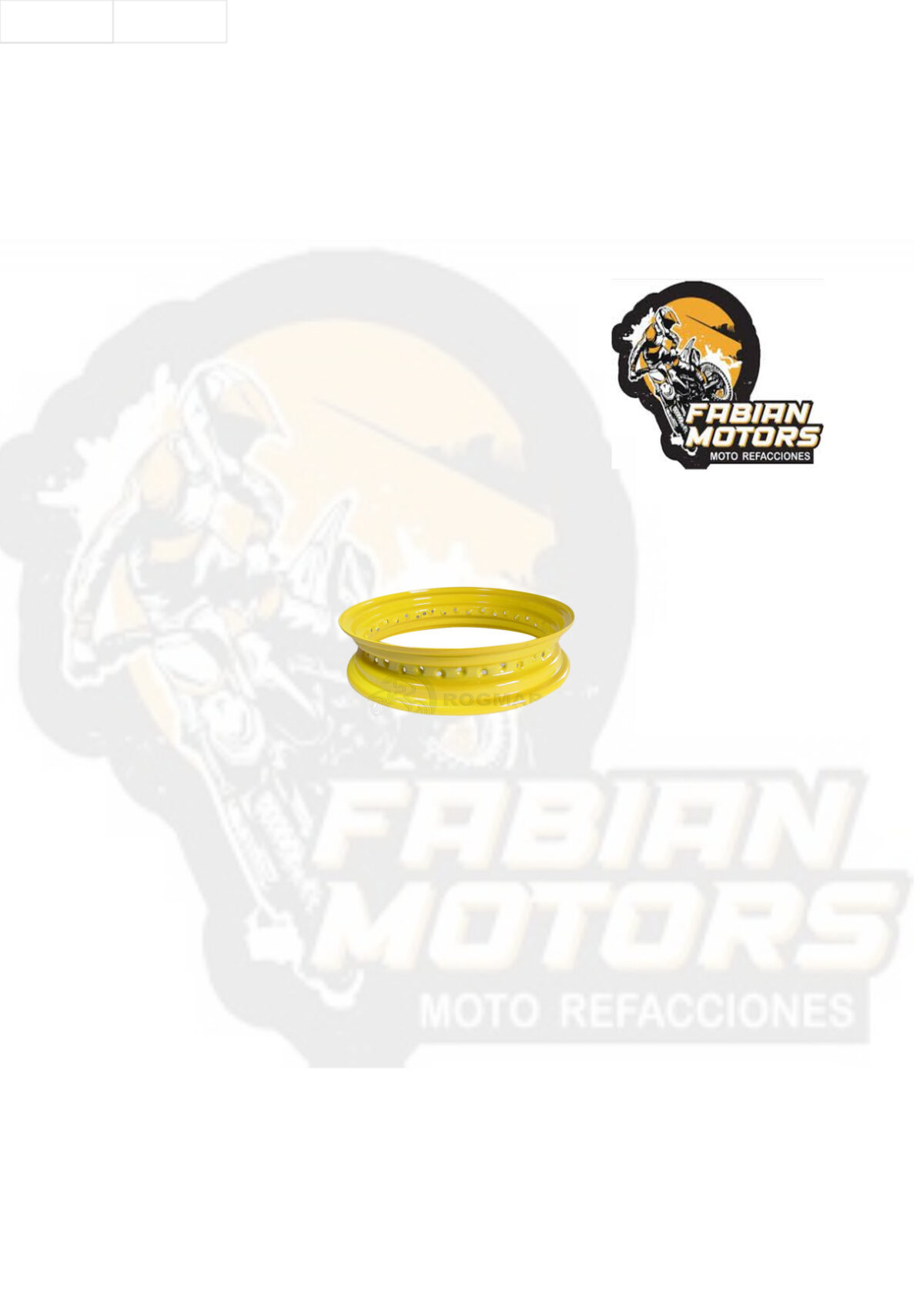 RIN TRASERO ALUMINIO AMARILLO P/ DM-150 '14-'18