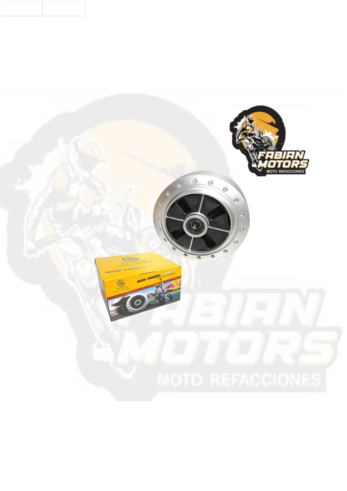 MAZA TRASERA COMPLETA P/ TOOL-125 (BALEROS 6302,6202)