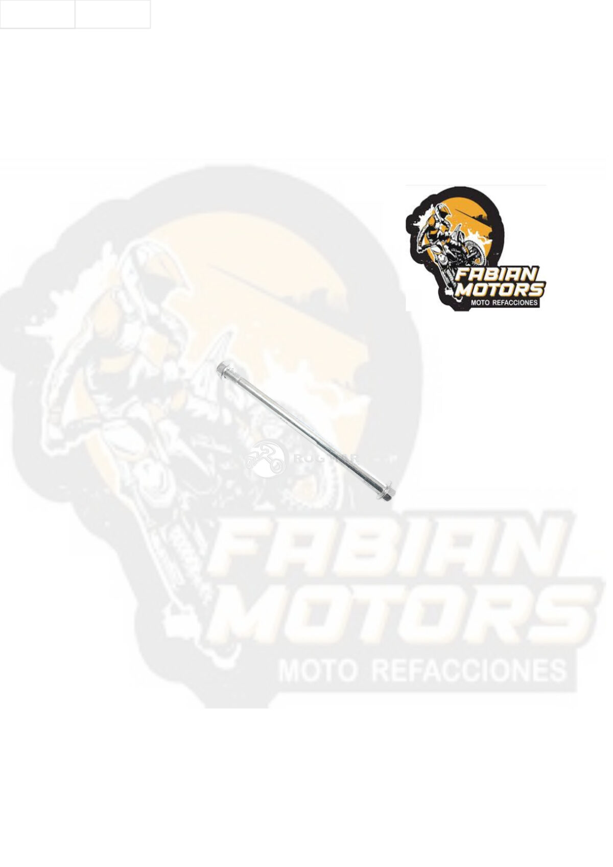 EJE RUEDA DELANTERA C/ TUERCA P/ TOOL-125 (PRECIO POR PIEZA) (VENTA MINIMA 5 PIEZAS)