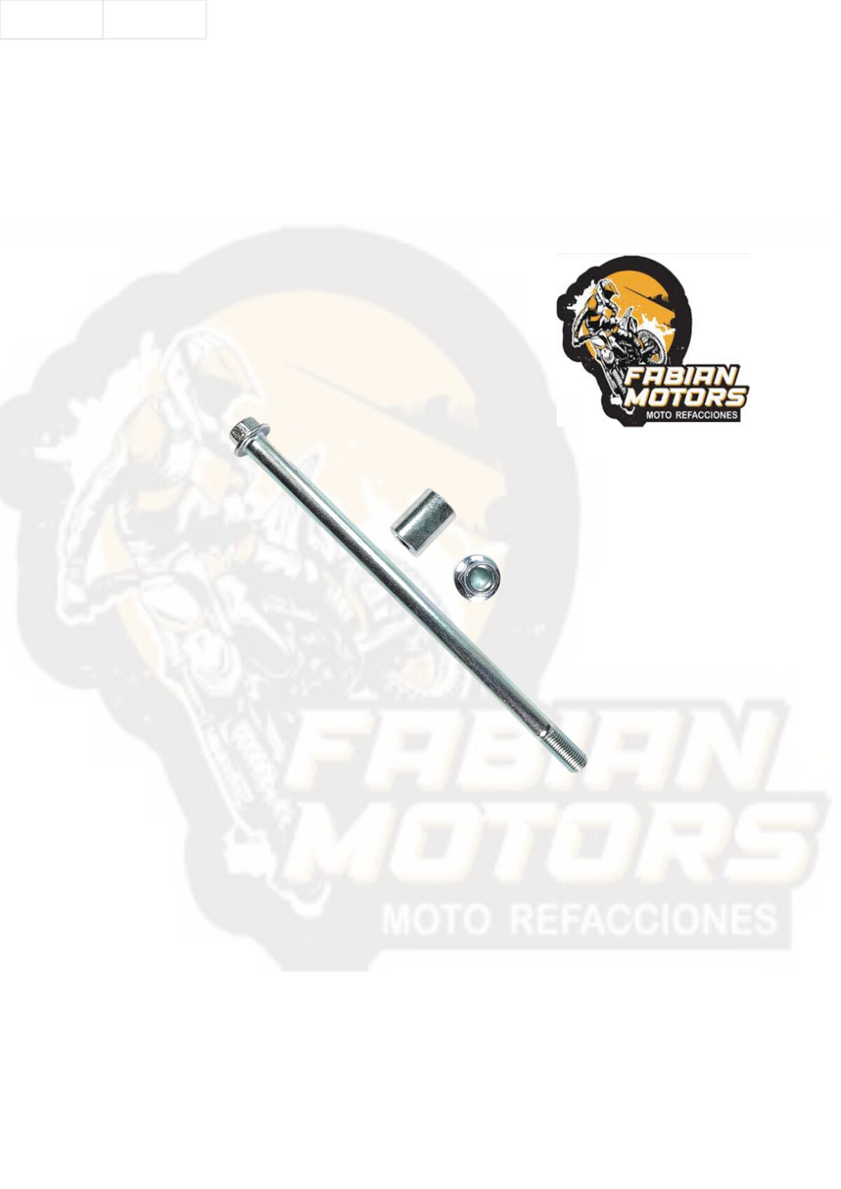 EJE RUEDA DELANTERA C/ TUERCA P/ BIT-150 (PRECIO POR PIEZA) (VENTA MINIMA 5 PIEZAS)