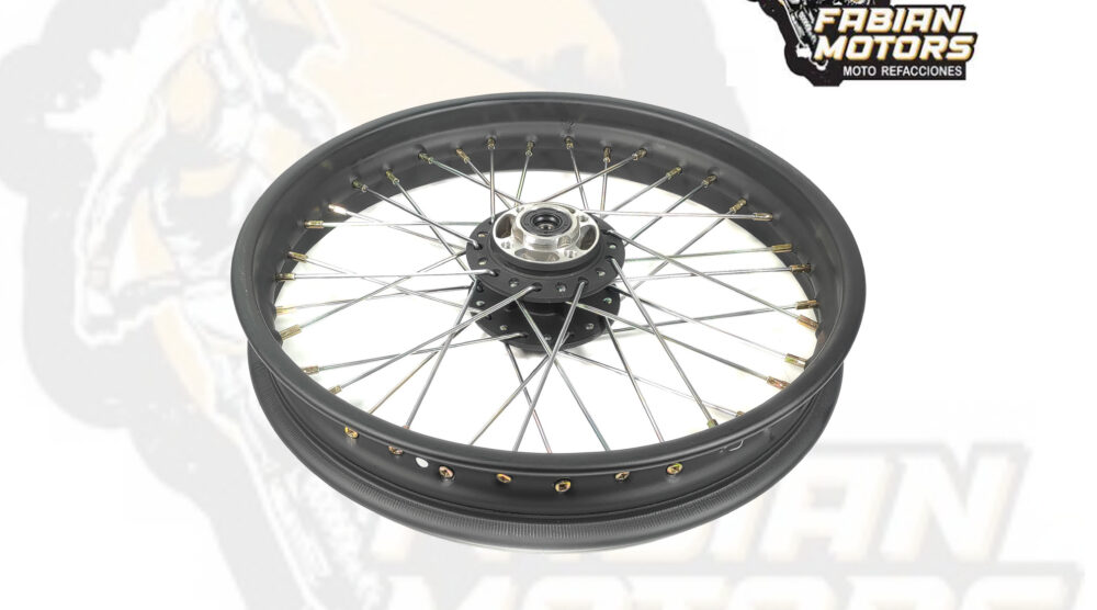RIN DELANTERO ARMADO NEGRO P/ ROCKETMAN 250