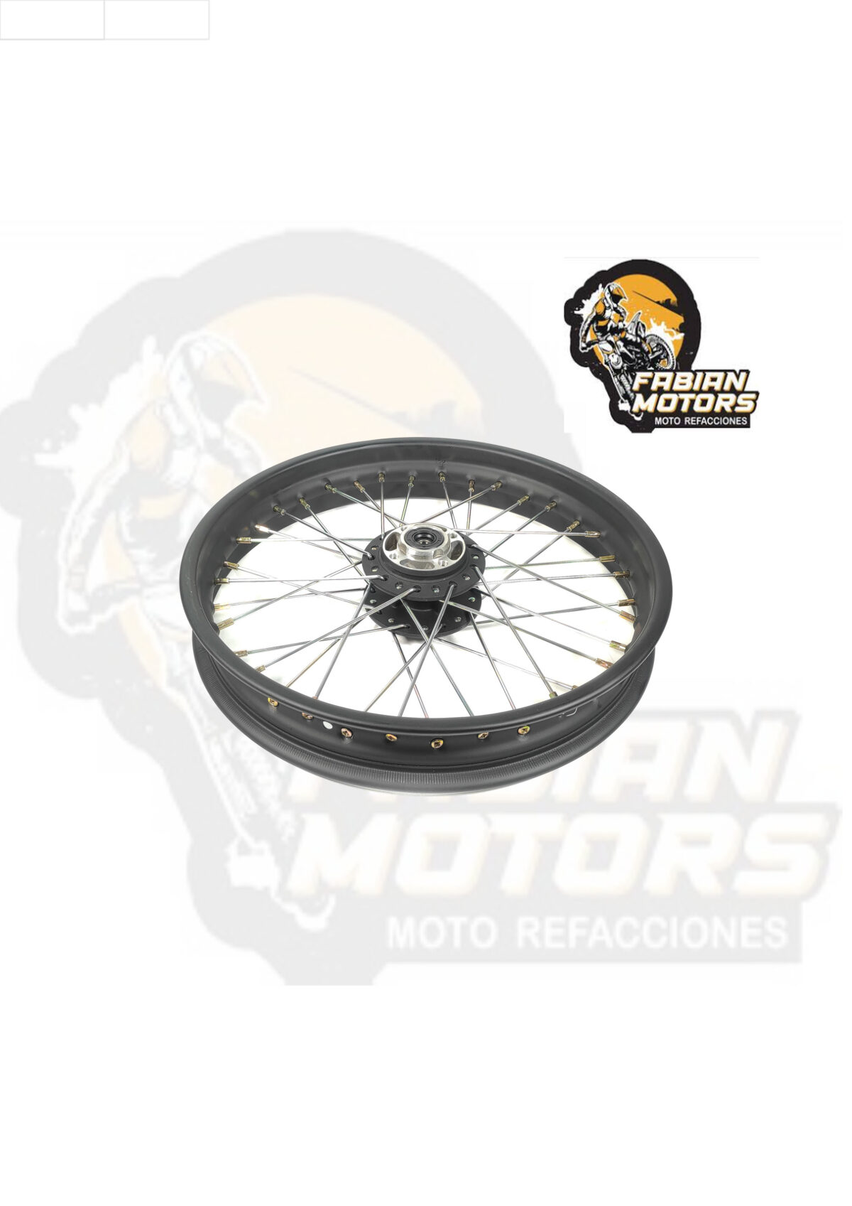 RIN DELANTERO ARMADO NEGRO P/ ROCKETMAN 250
