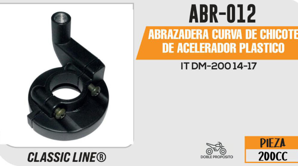 ABRAZADERA CABLE ACELERADOR CURVA