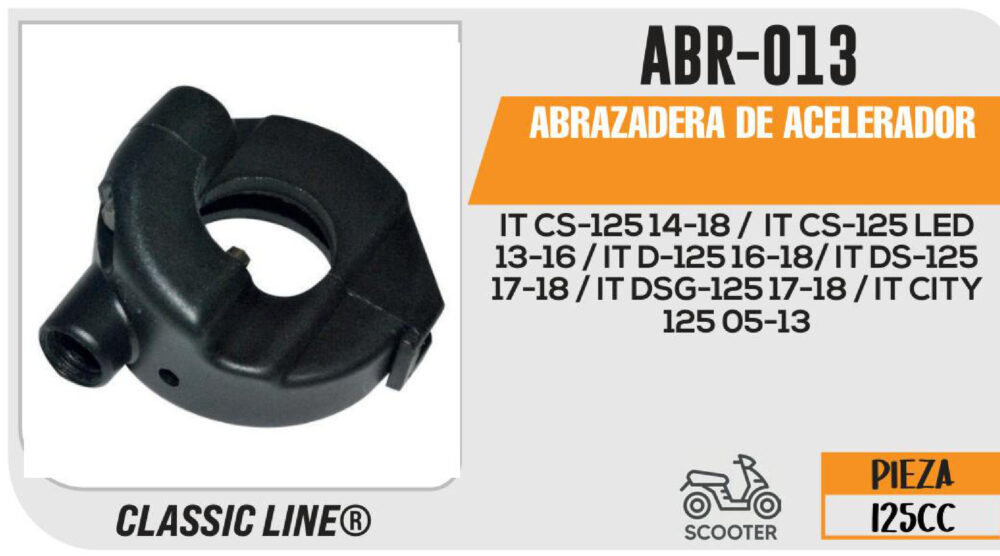 ABRAZADERA CABLE ACELERADOR