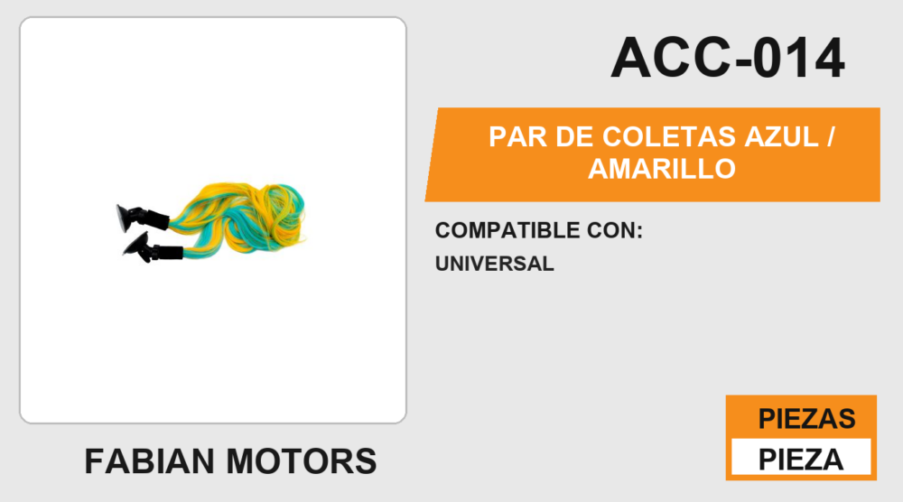 PAR DE COLETAS AZUL / AMARILLO