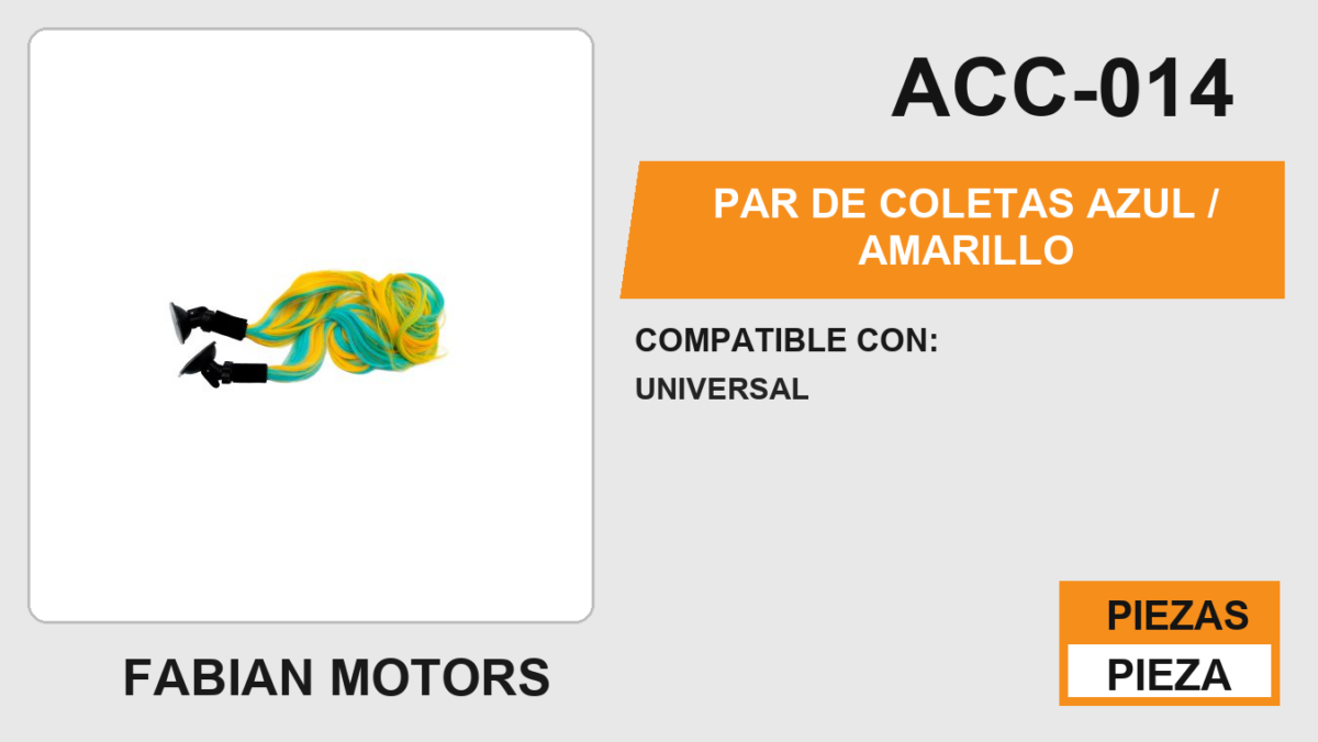 PAR DE COLETAS AZUL / AMARILLO