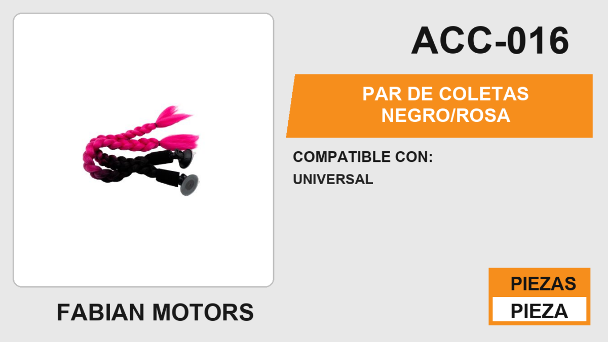 PAR DE COLETAS NEGRO/ROSA