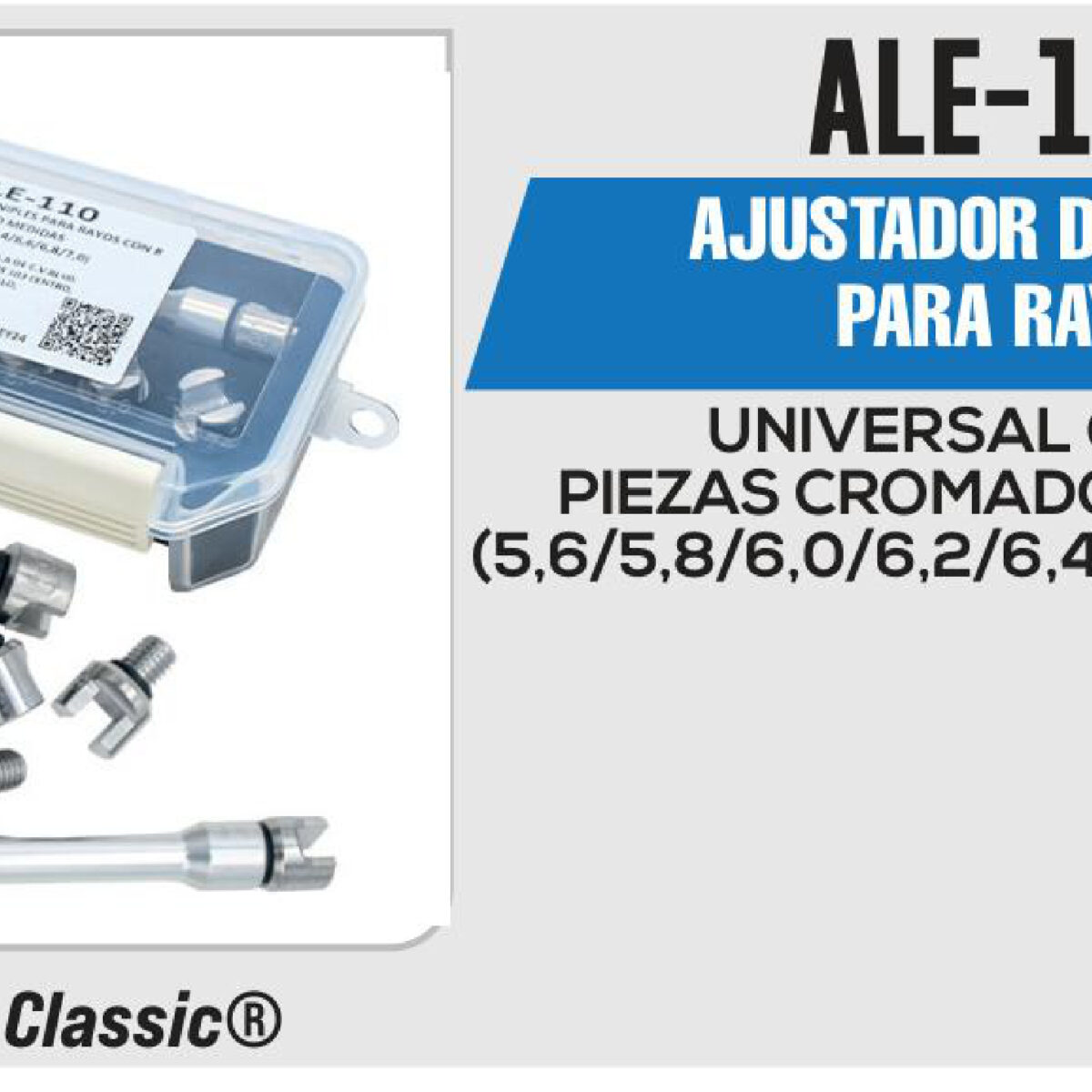 AJUSTADOR DE NIPLES PARA RAYOS CON 8 PIEZAS CROMADO MEDIDAS (5,6/5,8/6,0/6,2/6,4/6,6/6,8/7,0)