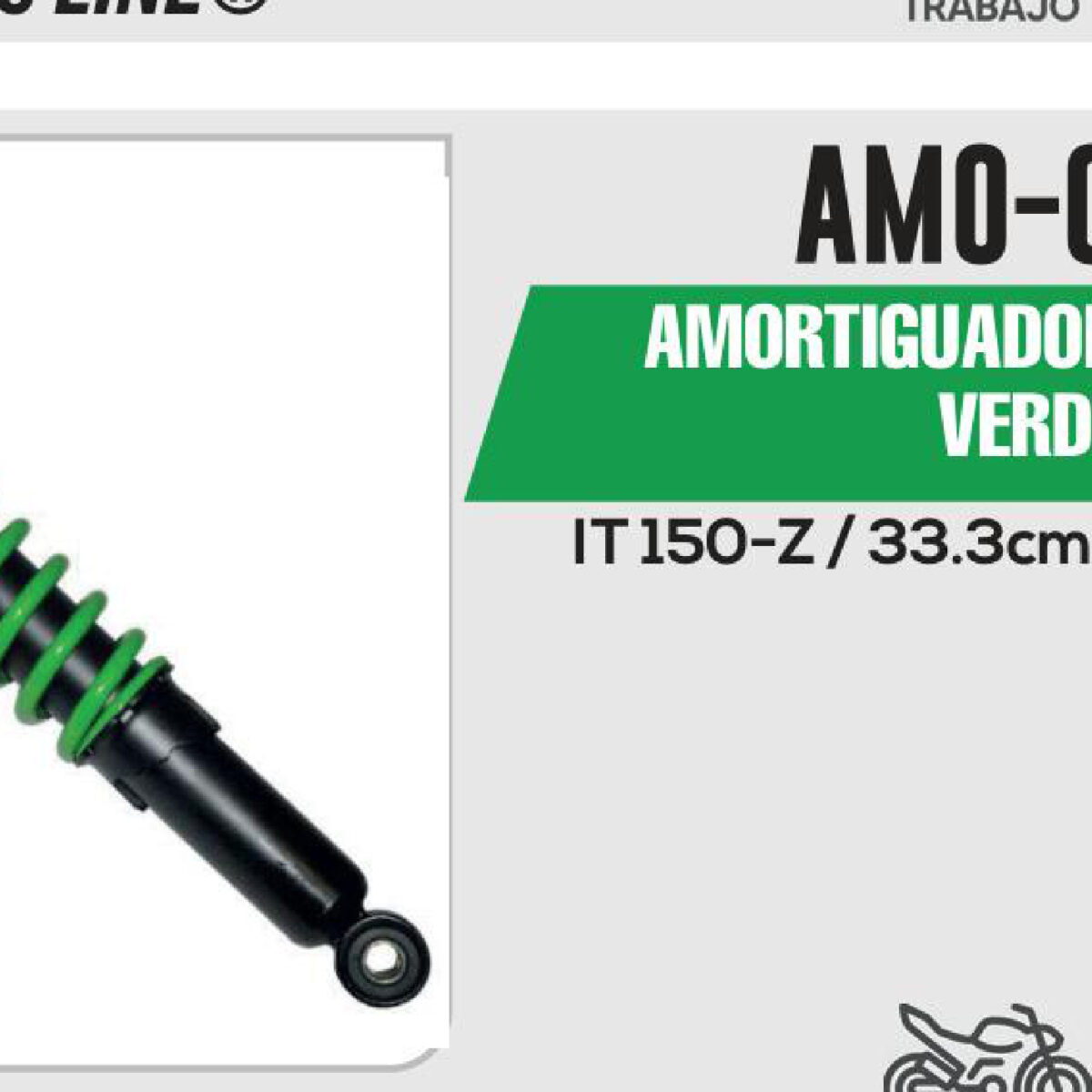 AMORTIGUADOR VERDE / 333mm CON BUJE