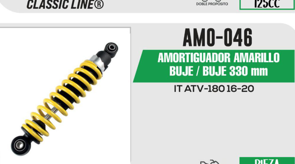 AMORTIGUADOR AMARILLO BUJE 330mm