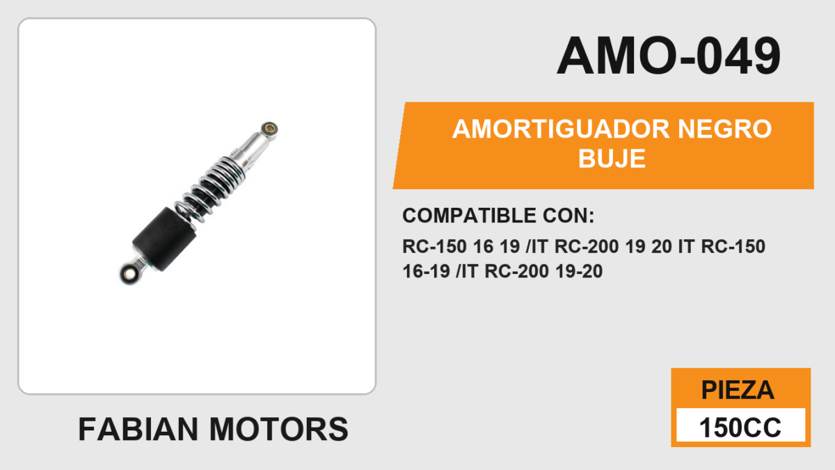 AMORTIGUADOR NEGRO BUJE