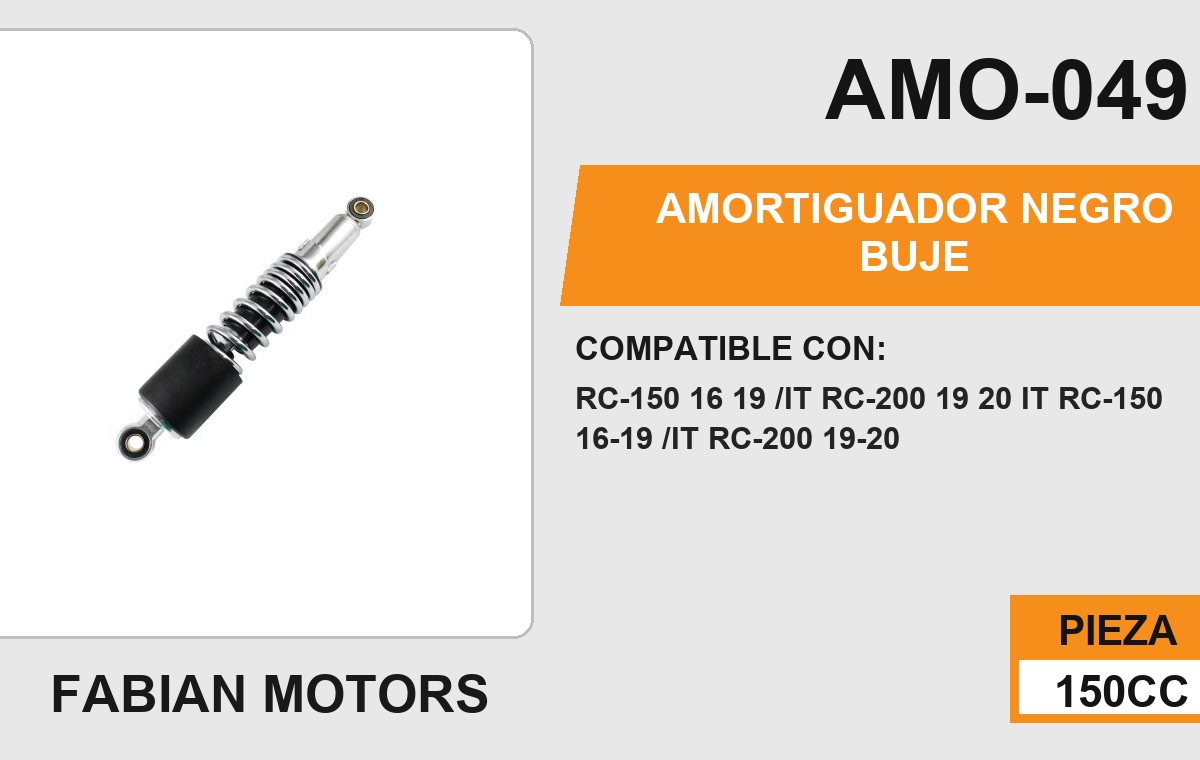 AMORTIGUADOR NEGRO BUJE