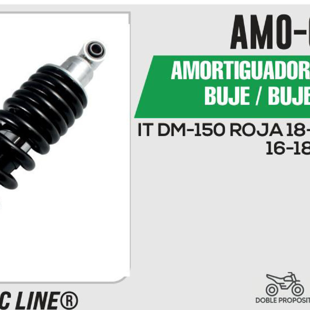 AMORTIGUADOR NEGRO BUJE 295mm