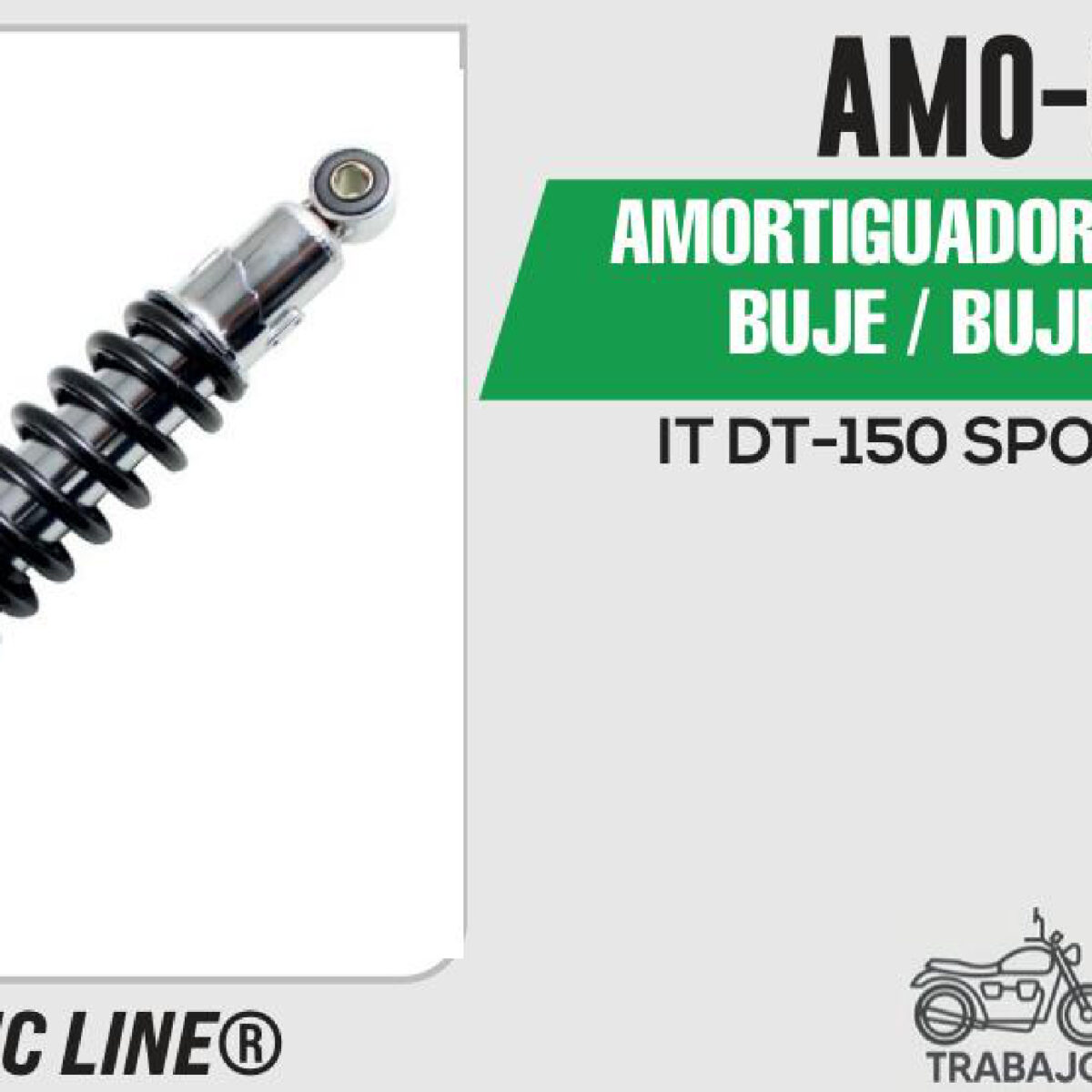 AMORTIGUADOR NEGRO BUJE 310mm