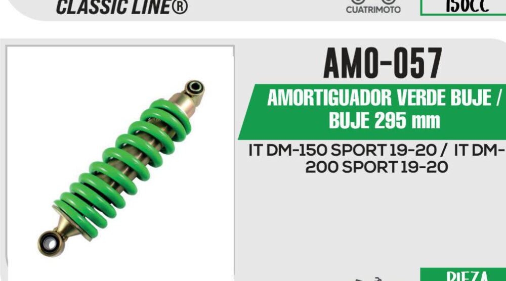 AMORTIGUADOR VERDE BUJE 295mm