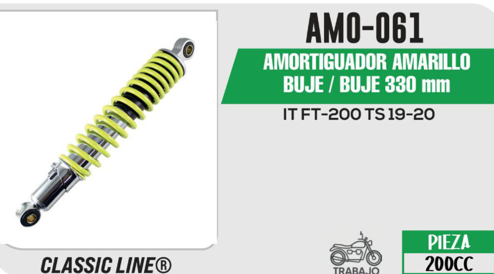 AMORTIGUADOR AMARILLO BUJE 330mm