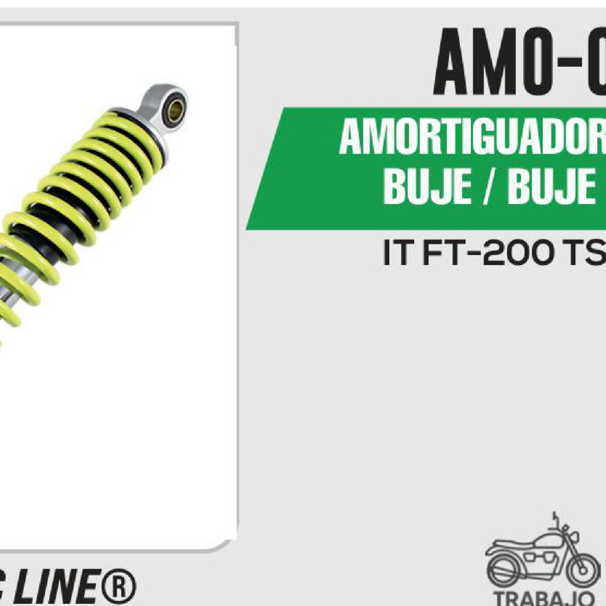 AMORTIGUADOR AMARILLO BUJE 330mm