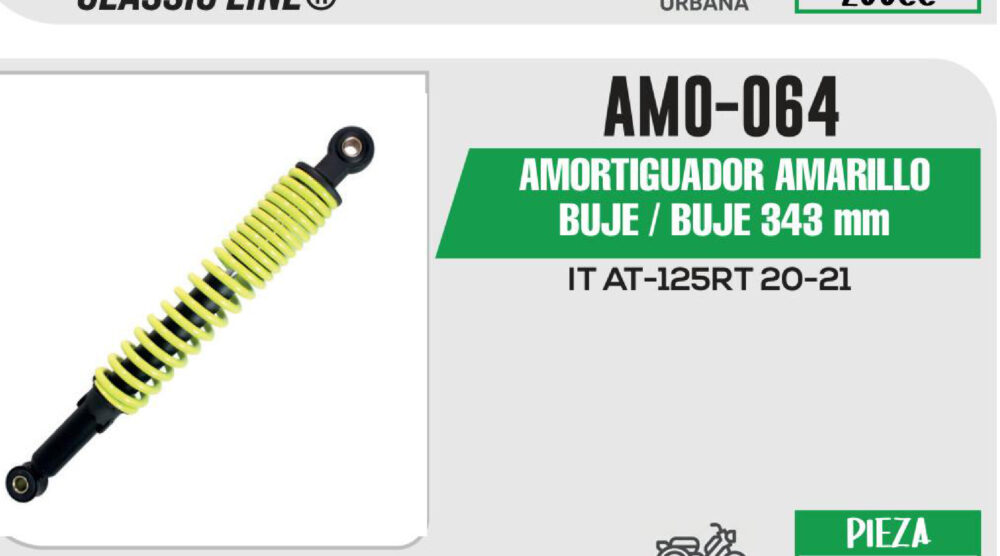 AMORTIGUADOR AMARILLO BUJE / BUJE 343mm