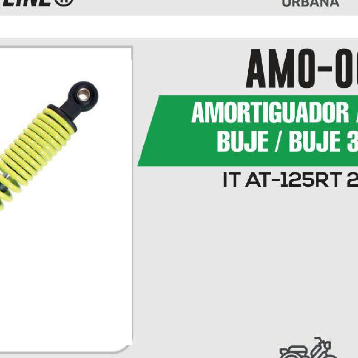 AMORTIGUADOR AMARILLO BUJE / BUJE 343mm