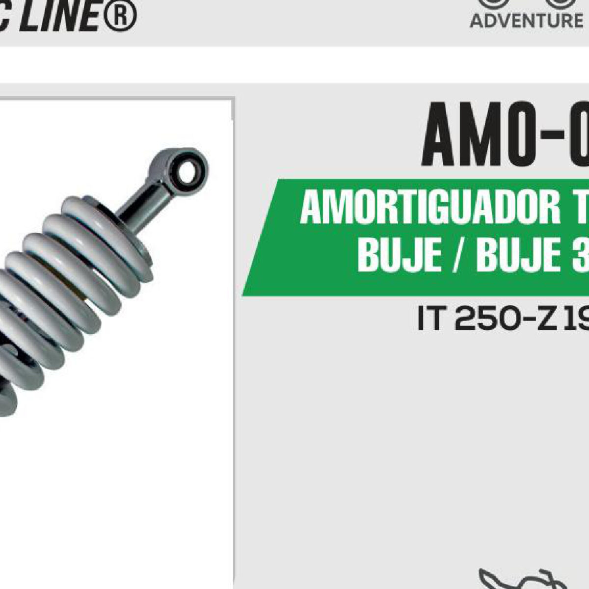AMORTIGUADOR TRAS BLANCO BUJE / BUJE 321.5mm