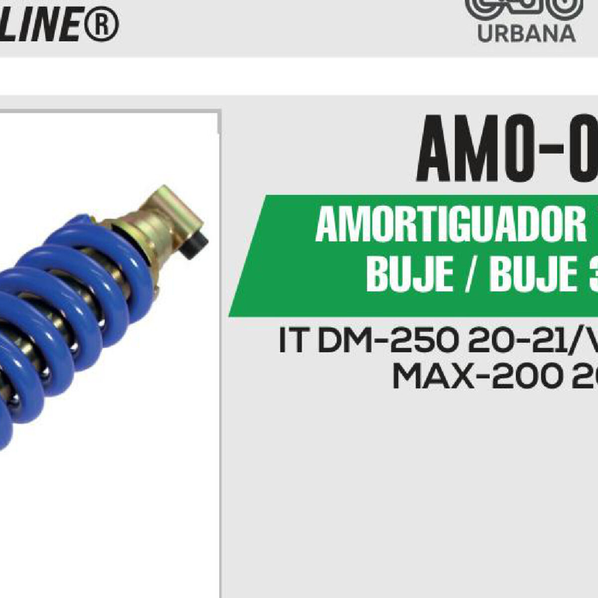 AMORTIGUADOR TRAS AZUL BUJE / BUJE 305mm