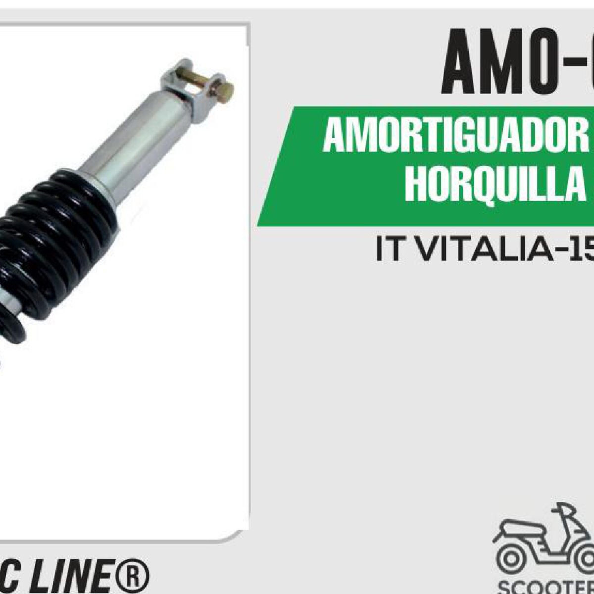 AMORTIGUADOR NEGRO BUJE/HORQUILLA 325mm