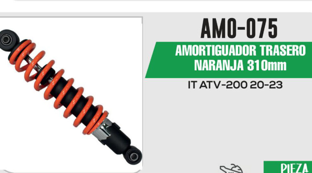AMORTIGUADOR TRASERO NARANJA 310mm