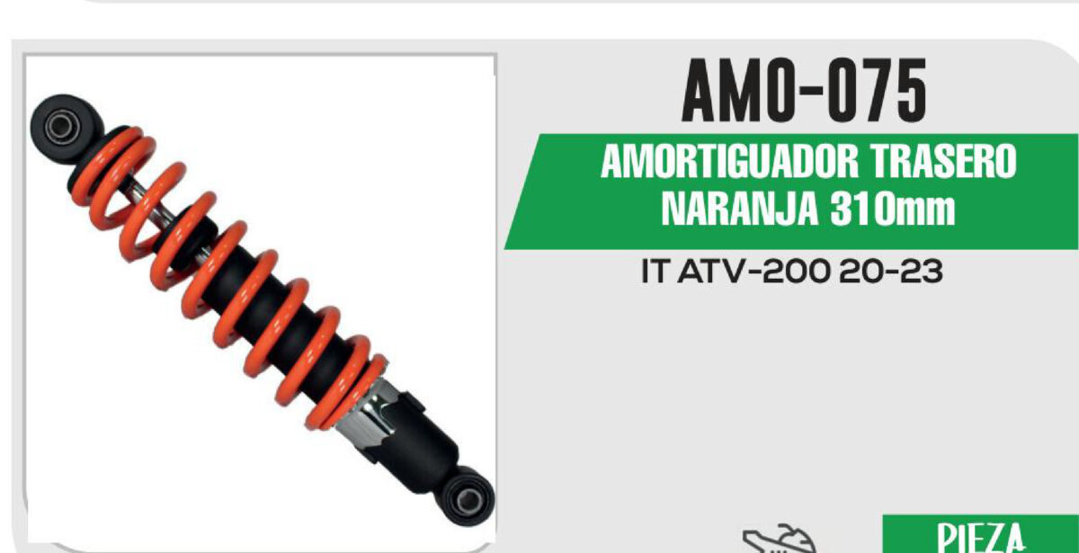 AMORTIGUADOR TRASERO NARANJA 310mm