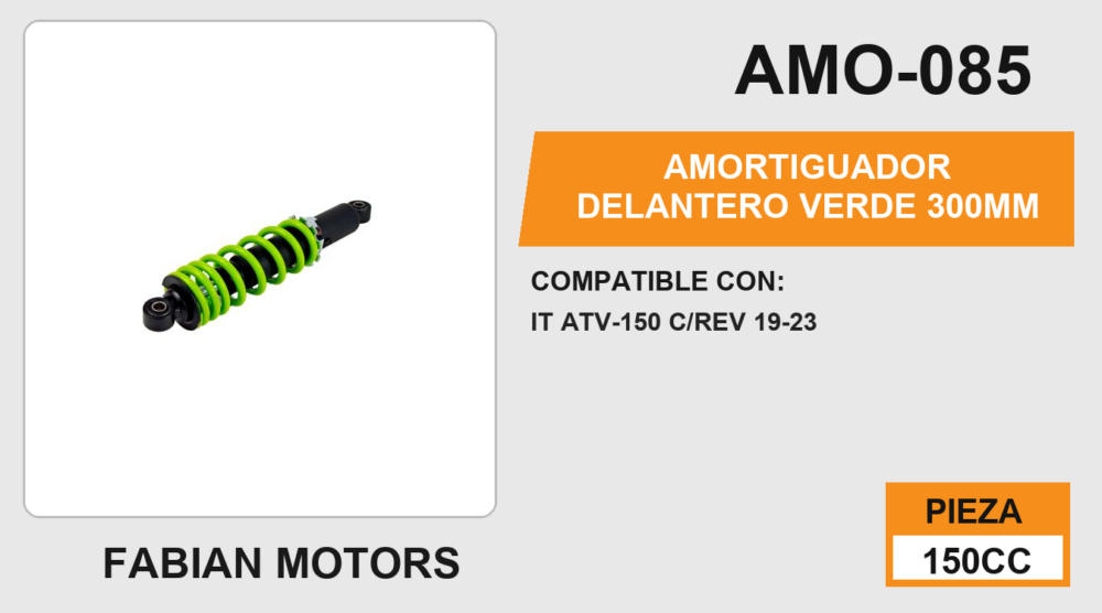 AMORTIGUADOR DELANTERO VERDE 300mm