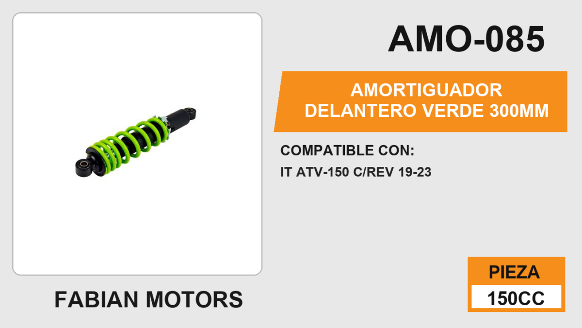 AMORTIGUADOR DELANTERO VERDE 300mm